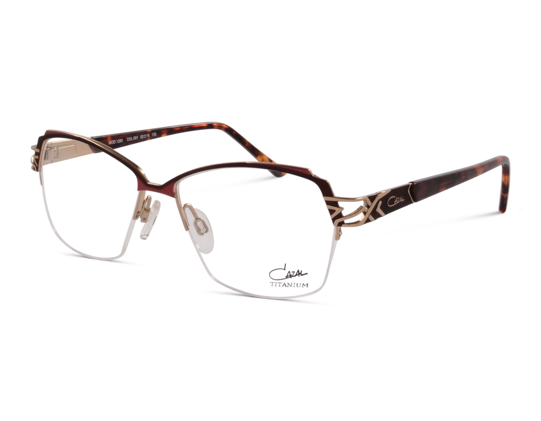 Cazal MOD. 1280 col. 001 52 Rot/Gold