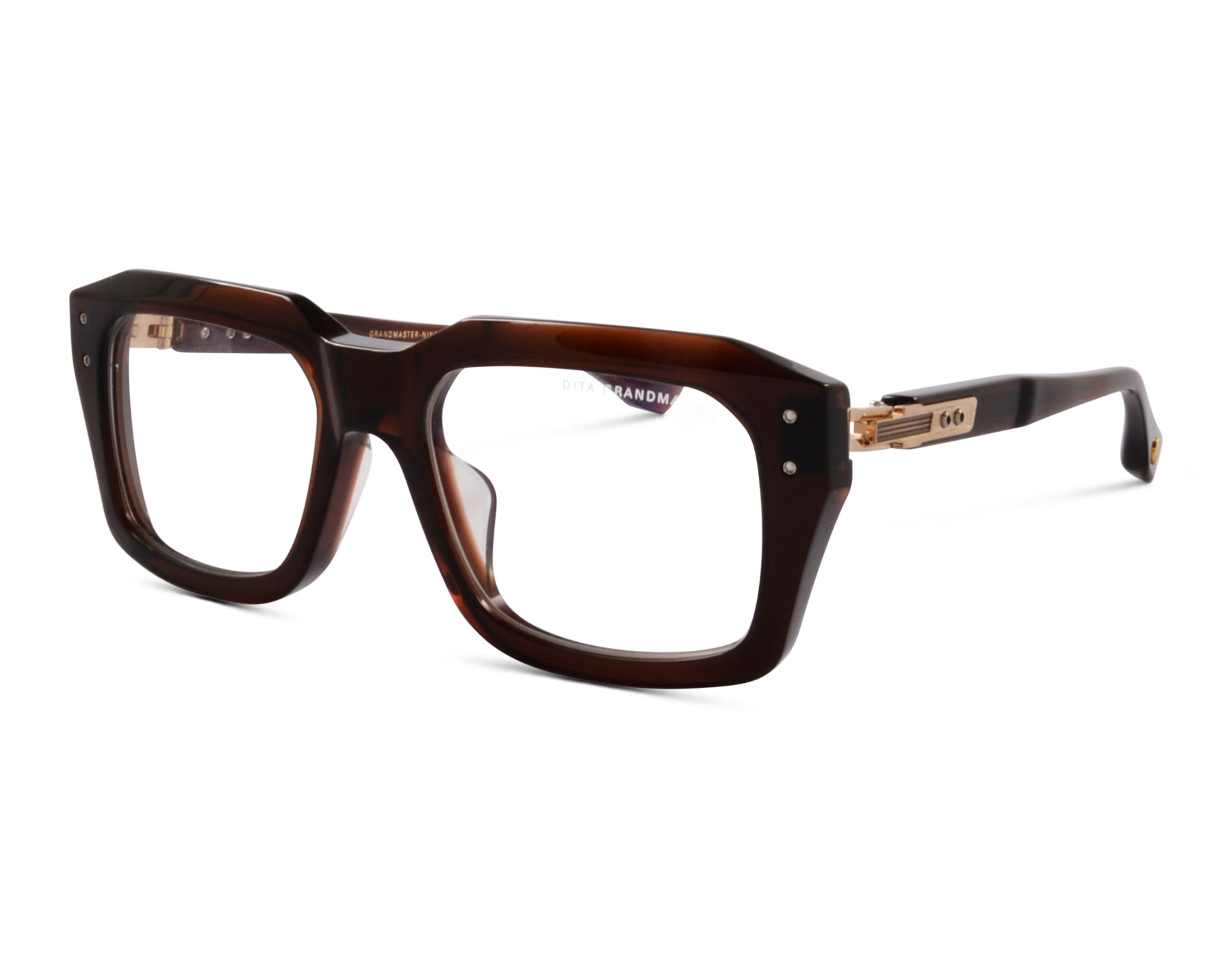 DITA GRANDMASTER-NINE DTX464-A-02 54 Root Beer - Antique White Gold