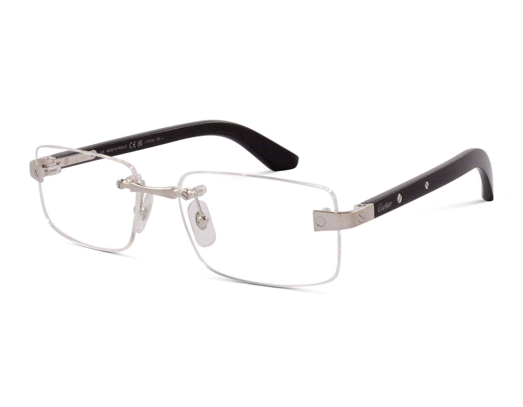 Cartier CT0513O 003 L 57 Silber/Schwarz