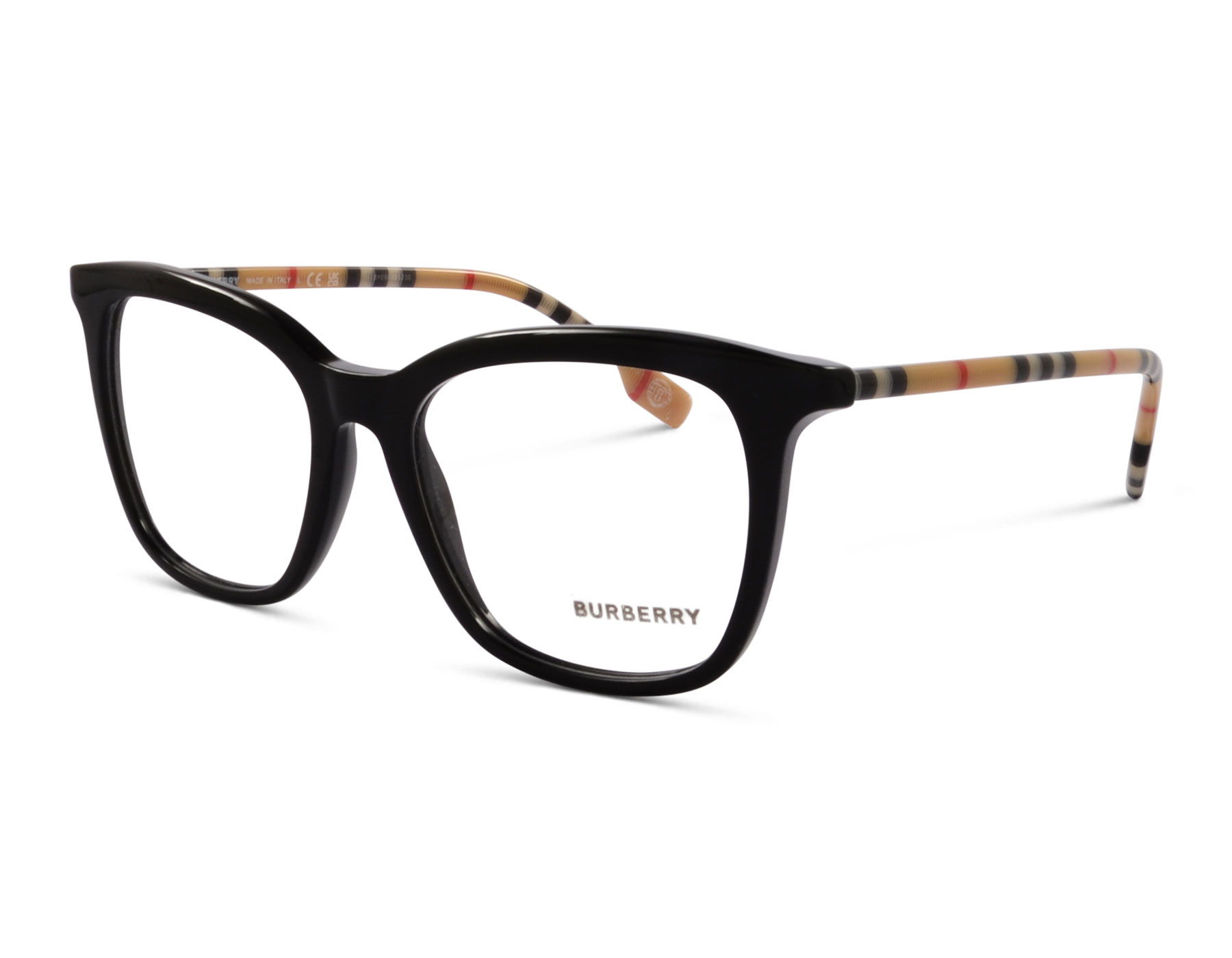 Burberry B 2390 3853 52 Schwarz/Beige Karo